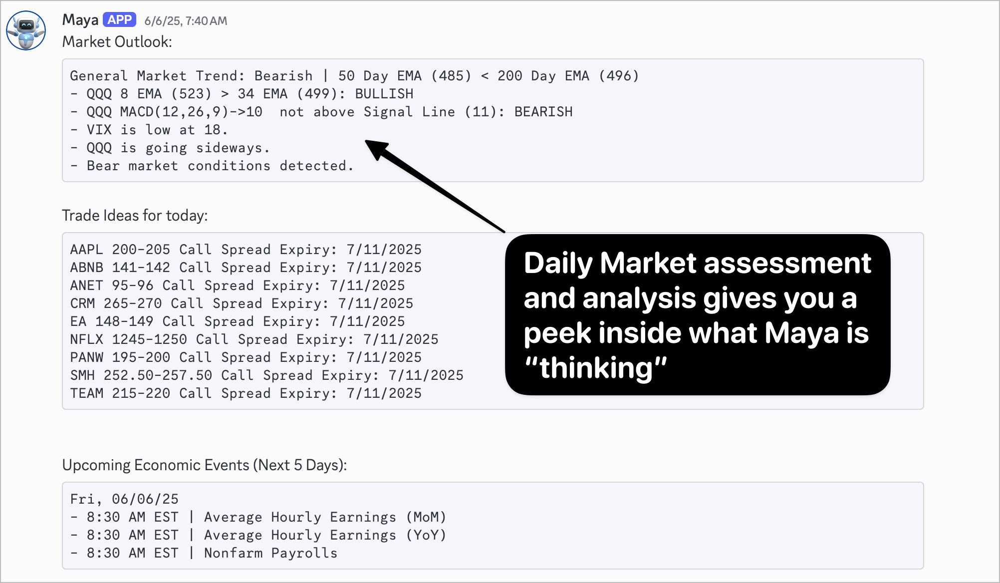 Maya Trading Platform Interface Screenshot 1 - Options Trading Dashboard and Analytics